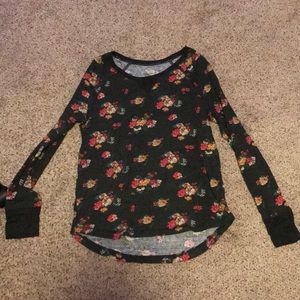 Cute floral long sleeve tee